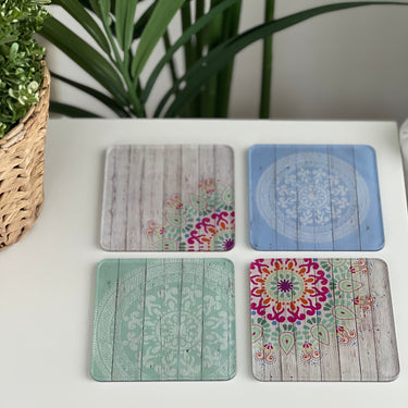 Mandala 4 Coasters Set